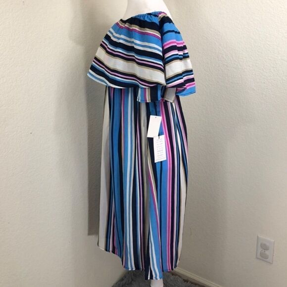 Spirit of Grace Striped Off The Shoulder Dress Size S NWT - Picture 4 of 7
